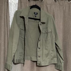 Jones New York Olive Utility Jacket